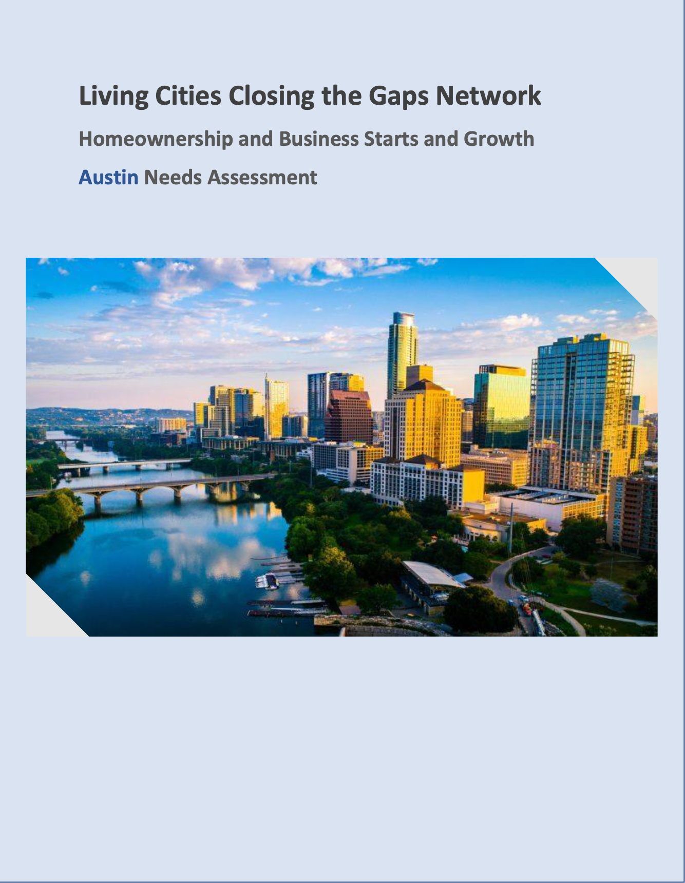 Austin Needs A Summary Of All Austin Needs Assessment - Living Cities